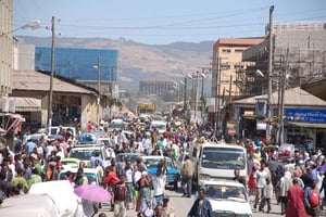Une rue d’Addis Abeba, le 5 janvier 2008. © SamEffron/CC/Flickr