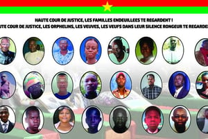 Sur les 24 morts de la répression du soulèvement d’octobre 2014 au Burkina Faso, seuls sept figurent au dossier de l’accusation. © Nadoun Coulibaly pour J.A.