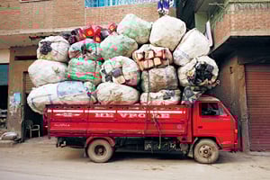 Au Caire, les zabbalin débarrassent gratuitement les citadins de leurs déchets. © David Degner