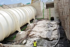 Le barrage de Soubré, construit et financé par la Chine. © Julien Clémençot pour JA