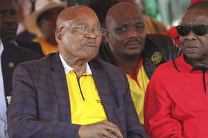 Jacob Zuma à Bloemfontein le 1er mai 2017. © Khothatso Mokone/AP/SIPA