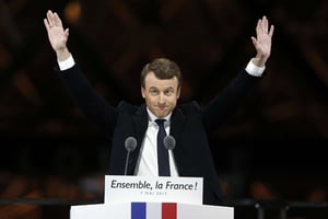 Emmanuel Macron a été élu président de la république française le 7 mai 2017. © Thibault Camus/AP/SIPA