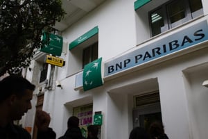Une agence de la BNP à Alger, le 2 mars 2014. © Alexandre Dupeyron pour Jeune Afrique