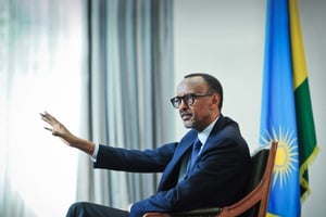 Paul Kagame à la présidence, le 4 mai. © Vincent Fournier/JA
