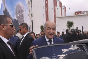 L’ex-Premier ministre et candidat à l’élection présidentielle en Algérie, Abdelmadjid Tebboune, le 3 avril 2017 à Alger (image d’illustration). © Sidali Djarboub/AP/SIPA