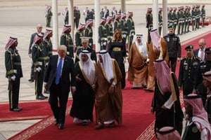 Donald Trump avec le roi Salman à Riyad, le 20 mai 2017. © Evan Vucci/AP/SIPA