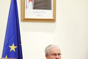 Bernard Émié à l’ambassade de France, à Alger,en 2015. © Bensalem – APP/Andia.fr