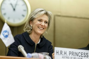 La princesse Astrid de Belgique au siège européen des Nations unies à Genève, le 30 novembre 2015. © Salvatore Di Nolfi/AP/SIPA