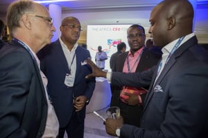 Tidiane Serge Diop d’Africa Link Capital au Africa Ceo Forum, Abidjan, Côte d’Ivoire, mars 2016. © Jacques Torregano/Divergence/AFRICA CEO FORUM/JA