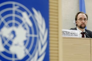 Zeid Ra’ad Al Hussein, haut-commissaire des Nations unies aux droits de l’homme, le 6 juin 2017 à Genève. © Magali Girardin/AP/SIPA