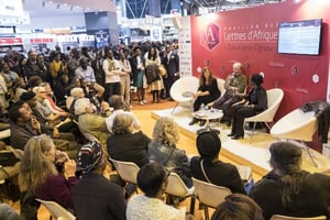 Le pavillon des Lettres d’Afrique, au salon Paris Livre 2017. © William Alix / AFP