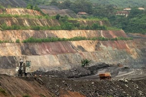 Une mine d’or de la compagnie Bogoso Gold Limited, près de Prestea, au Ghana, en septembre 2005. © OLIVIER ASSELIN/AP/SIPA