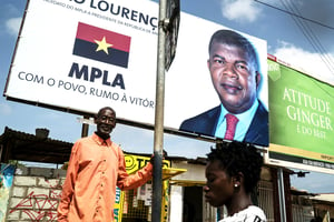 Affiche électorale de João Lourenço, à Luanda, le 27 mars 2017. © Joao Silva/Nyt-redux-rea