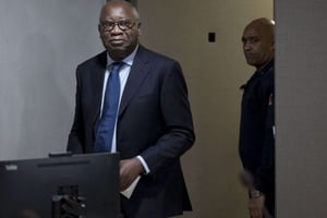 L’ancien président ivoirien Laurent Gbagbo est jugé depuis le 28 janvier 2016 à La Haye. © Peter Dejong/AP/SIPA