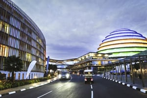 Le Kigali Convention Centre accueille la 49e assemblée générale de l’Afraa. © Vincent Fournier/JA
