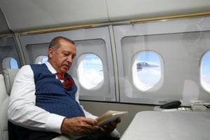 Le président turc Recep Tayyip Erdogan lors d’un déplacement entre Ankara et Istanbul, le 15 juillet 2017. © KAYHAN OZER / AFP