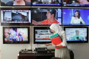 Dans les locaux d’Ennahar TV, en Algérie (image d’illustration). © Zinedine Zebar / JA