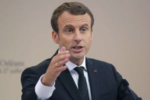 Le président français Emmanuel Macron, lors d’un discours sur la politique migratoire le 27 juillet 2017. © Michel Euler/AP/SIPA