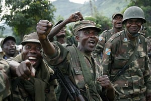Des soldats des Forces armées de la RDC. © Jerome Delay/AP/SIPA
