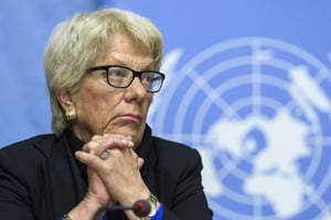 Carla Del Ponte reste membre de la Commission d’enquête des Nations Unies sur la Syrie jusqu’au mois de septembre 2017. © Martial Trezzini/AP/SIPA