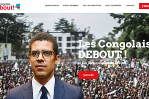 Page d’accueil du « mouvement citoyen » « les Congolais debout », lancé par l’homme d’affaire Sindika Dokolo. © DR