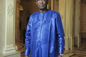Idriss Déby Itno, le président tchadien, 18 janvier 2017 au palais présidentiel. © Vincent Fournier/JA