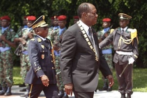 Le président ivoirien, Alassane Ouattara. © Sevi Herve Gbekide/AP/SIPA