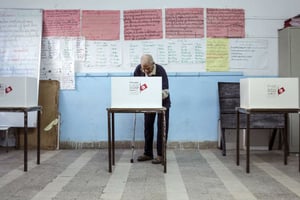 Lors de la dernière présidentielle en décembre 2014, à Tunis. © Ilyess Osmane/AP/SIPA