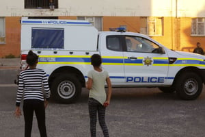 Une voiture de la police sud-africaine à Cape Town, en mai 2016 (photo d’illustration). © Schalk van Zuydam/AP/SIPA