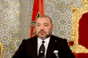 Le roi du Maroc Mohammed VI s’adressant à la nation à l’occasion des 18 ans de son accession au trône, le 29 juillet 2017 (image d’illustration). © AP/SIPA
