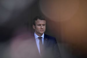 Le président français Emmanuel Macron, lors d’une tournée en Europe de l’Est en août 2017. © Vadim Ghirda/AP/SIPA