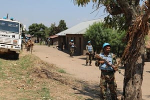 Des soldats du contingent indien de la Monusco sur la base opérationnelle de la Compagnie de Kiwanja. © Monusco / Flickr / CC