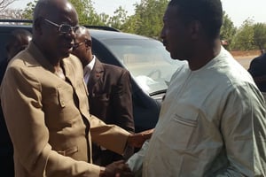 Le président de l’Assemblée nationale burkinabè Alassane Bala Sakandé (d.), avec Salif Diallo, décédé le 19 août. © Capture d’écran Facebook