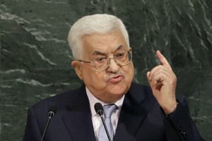 Le président de l’Autorité palestinienne Mahmoud Abbas à la tribune des Nations unies, le 20 septembre 2017. © Seth Wenig/AP/SIPA