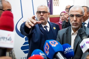L’ex-Premier ministre et patron du PJD, lors d’une conférence de presse, le 16 mars 2017, à Rabat. © FADEL SENNA/AFP