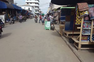 Une rue de Lomé lors de la journée « Togo mort » décrétée par l’opposition le vendredi 29 septembre, © Edmond d’Almeida DR