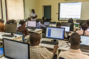 L’école de statistique à l’université d’Abidjan, en mars 2016. © Jacques Torregano pour JA