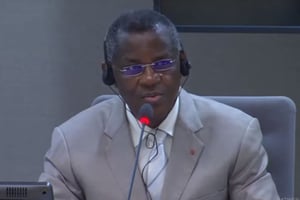 Le général Mangou à la CPI le 28 septembre 2017. © YouTube