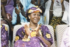 Mariam Sankara à Ouagadougou, en 1985, deux ans avant l’assassinat de son mari. © Photo BSF / Archives Jeune Afrique