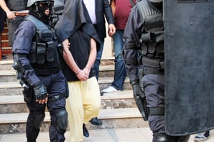 Arrestation des membres d’une cellule terroriste à Fès, le 14 octobre, par le Bureau central d’investigation judiciaire. © Abdelhak Fattoumi/MAP