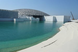 Le dôme du Louvre d’Abou Dhabi, le 6 septembre 2017. © Laurent de Saint Perier