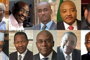 Les dix candidats déclarés à la présidentielle 2018 au Cameroun (au 25 octobre 2017). © Montage J.A.