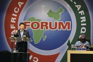Xi Jimping lors de la cérémonie d’ouverture du Forum pour la Coopération Chine-Afrique, à Johannesburg, le 4 décembre 2015. © AP/SIPA