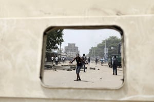 Dans les rues 
de Lomé, 
le 18 octobre. © YANICK FOLLY/AFP
