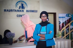 À 31 ans, la jeune femme a créé le Mauritanian Business Center. © Bechir Malum / JA