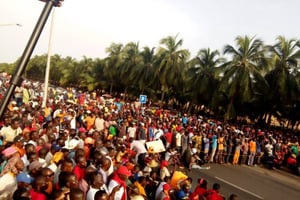 Rassemblement de l’opposition à Lomé, le 7 novembre 2017. © Edmond D’Almeida pour JA