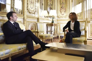 A l’Élysée avec le chef de l’État français, le 6 novembre 2017. © Eliot Blondet – POOL/SIPA