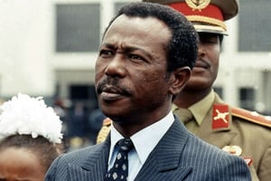 Mengistu Haile Mariam, en 1990, lorsqu’il était encore président de l’Éthiopie. (Archives) © ARIS SARIS/AP/SIPA