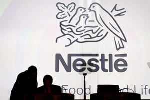 La direction de Nestlé, à Lausanne, en avril 2016. © Laurent Gillieron/AP/SIPA
