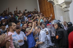 Manifestation contre la corruption et le chômage dans la ville de Al-Hoceima en juillet 2017 © Therese Di Campo/AP/SIPA